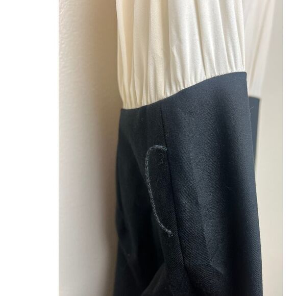 Alice + Olvia Work Cream Silk and Black Dress Sz. 2/4 - Picture 4 of 8